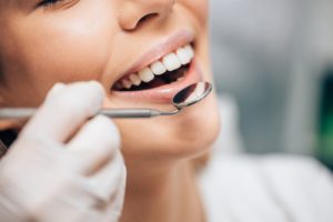 woman at dental offic