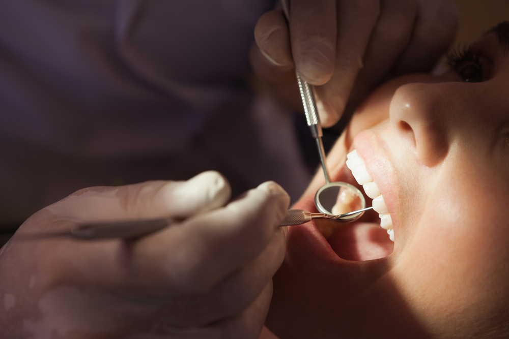 person getting a dental exam